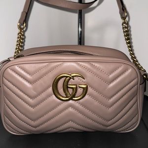 Gucci Marmont Small Crossbody in Dusty Pink